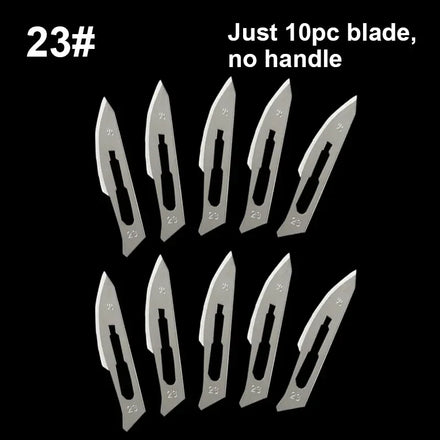 Carbon Steel Carving Metal Scalpel Blades Handle Scalpel DIY Cutting Repair Animal Surgical Knife Tool Kits Box Non Slip