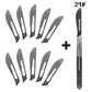 Carbon Steel Carving Metal Scalpel Blades Handle Scalpel DIY Cutting Repair Animal Surgical Knife Tool Kits Box Non Slip