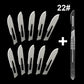 Carbon Steel Carving Metal Scalpel Blades Handle Scalpel DIY Cutting Repair Animal Surgical Knife Tool Kits Box Non Slip