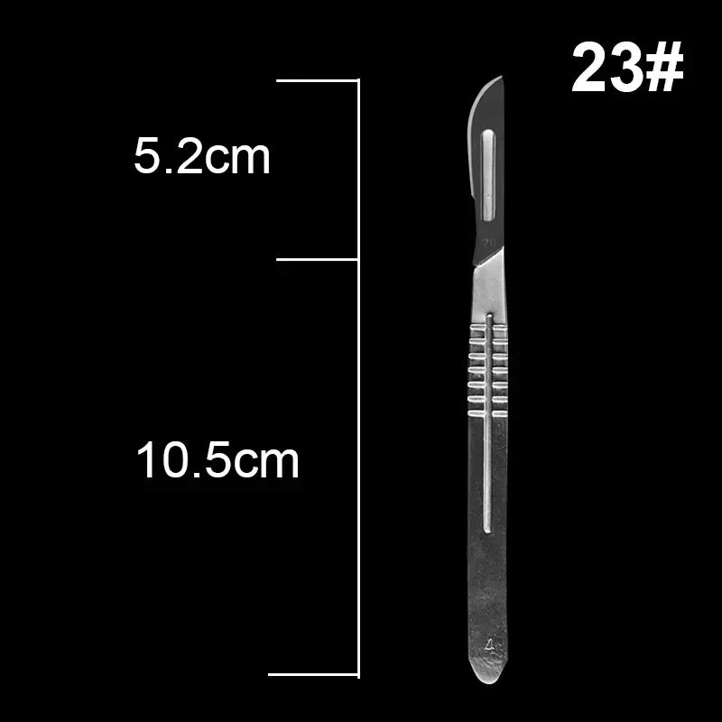 Carbon Steel Carving Metal Scalpel Blades Handle Scalpel DIY Cutting Repair Animal Surgical Knife Tool Kits Box Non Slip