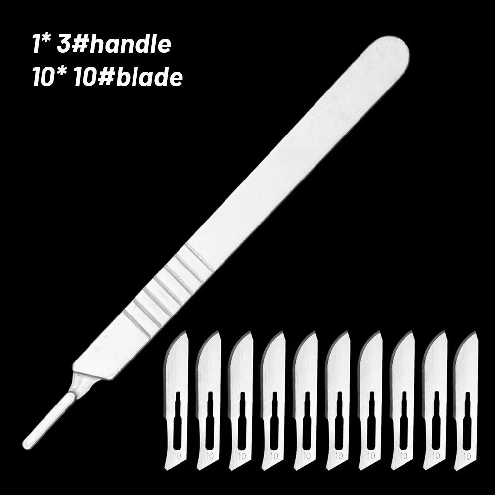 Carbon Steel Surgical Blades Handle Scalpel DIY Cutting Tool PCB Repair Animal Surgical Knife