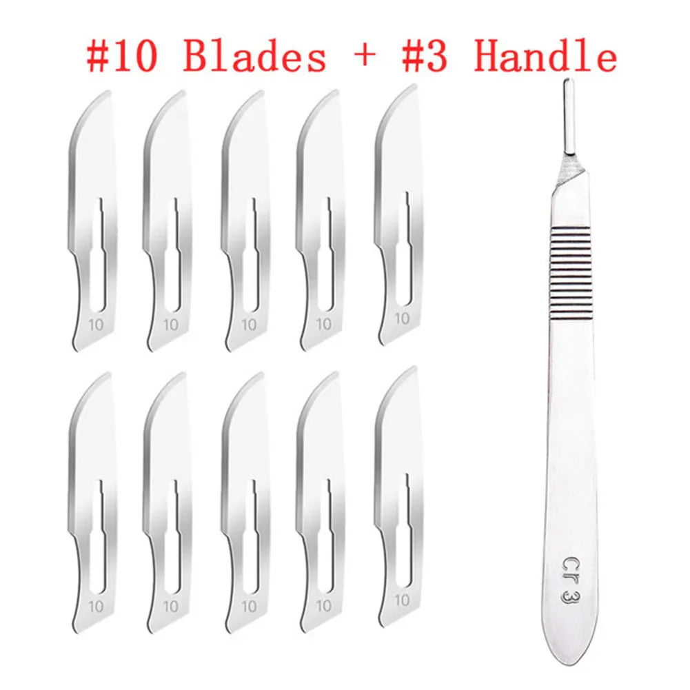 Carbon Steel Surgical Blades Handle Scalpel DIY Cutting Tool PCB Repair Animal Surgical Knife