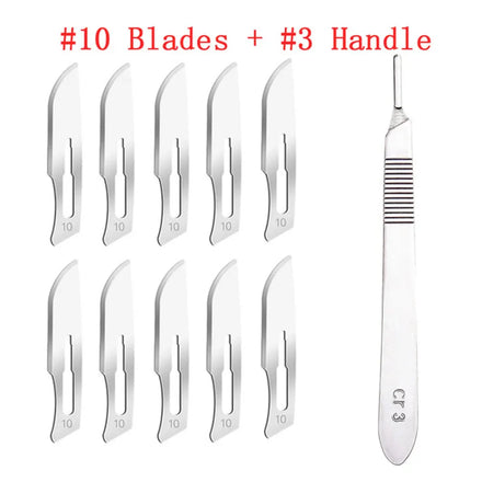 Carbon Steel Surgical Blades Handle Scalpel DIY Cutting Tool PCB Repair Animal Surgical Knife