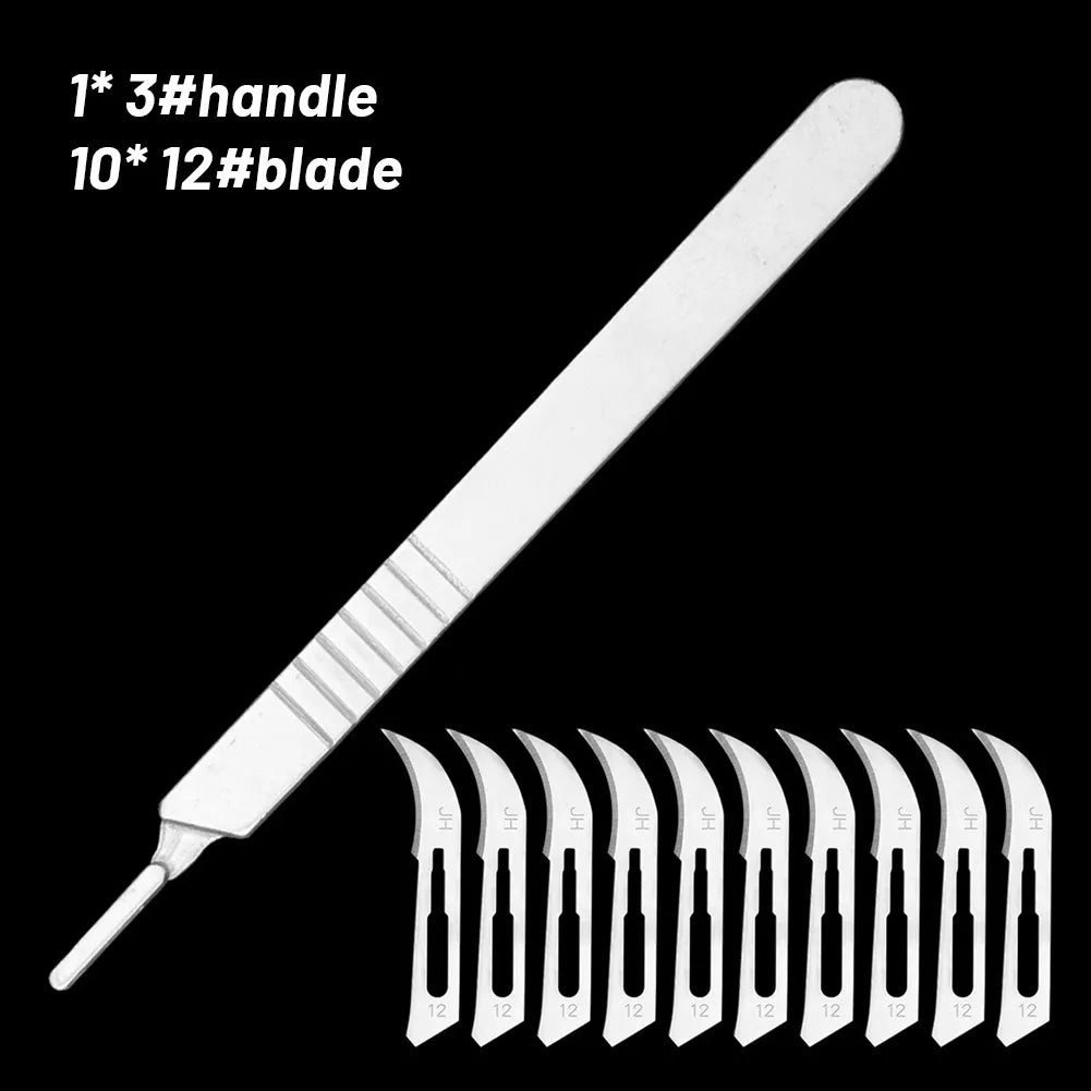 Carbon Steel Surgical Blades Handle Scalpel DIY Cutting Tool PCB Repair Animal Surgical Knife