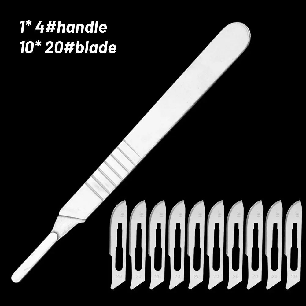 Carbon Steel Surgical Blades Handle Scalpel DIY Cutting Tool PCB Repair Animal Surgical Knife