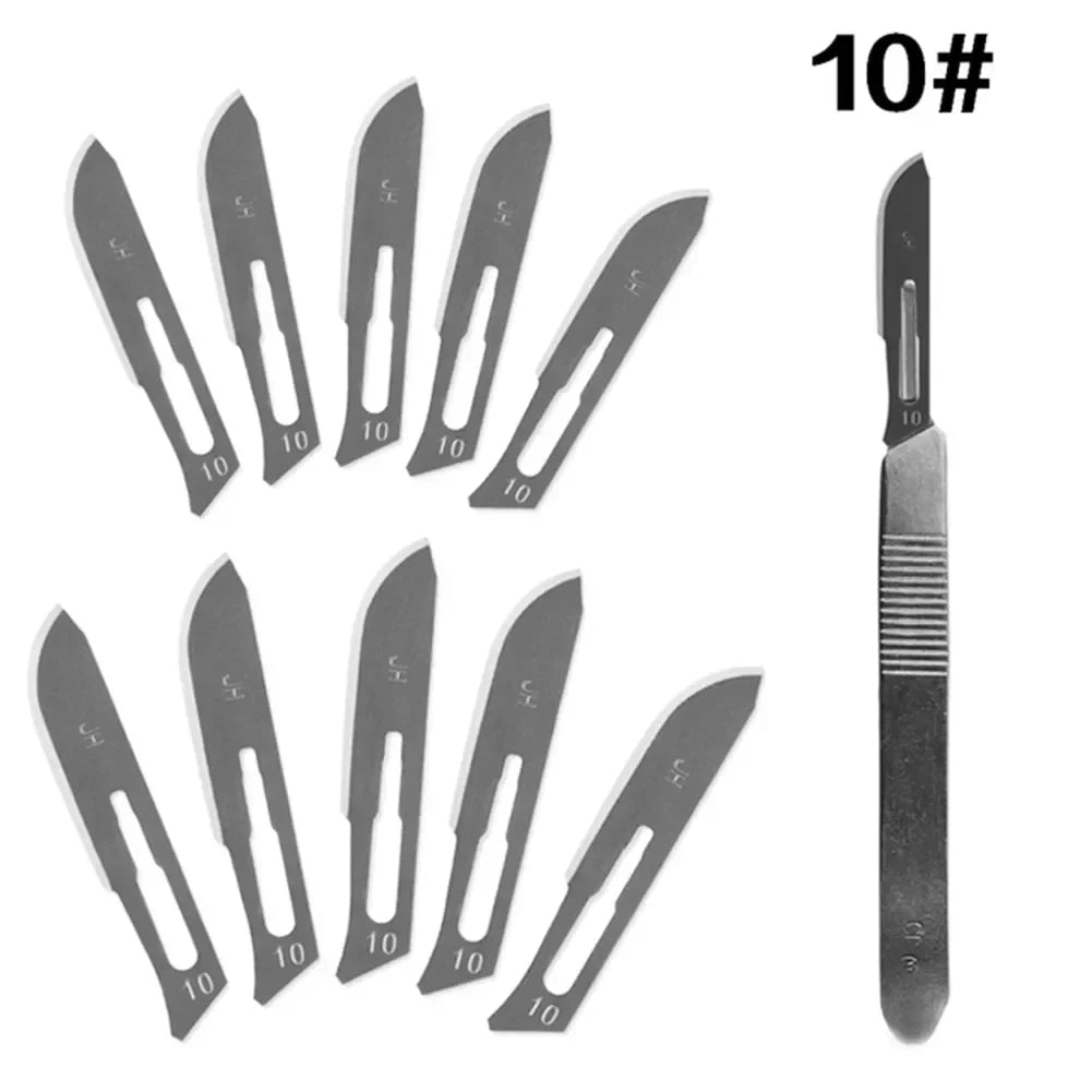Carbon Steel Surgical Blades Handle Scalpel DIY Cutting Tool PCB Repair Animal Surgical Knife