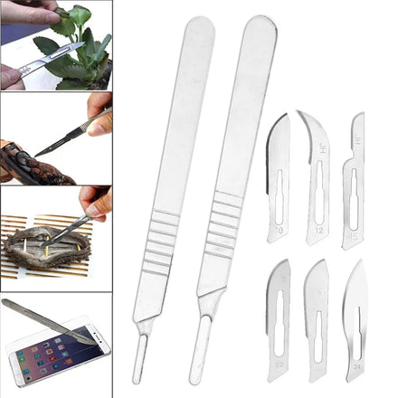 Carbon Steel Surgical Blades Handle Scalpel DIY Cutting Tool PCB Repair Animal Surgical Knife