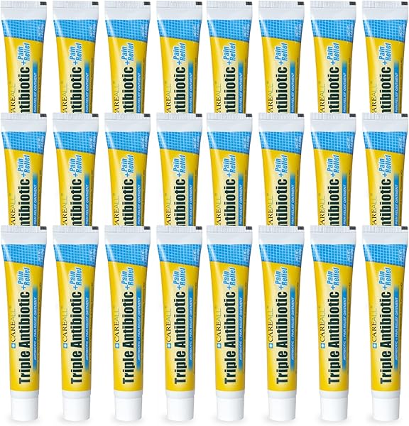 CareAll Triple Antibiotic Ointment + Pain Relief 1.0 oz (24 Pack), Dual Action First Aid for Minor Scrapes, Cuts, and Burns to Help Prevent Infection While Providing Maximum Strength Pain Relief. in Pakistan in Pakistan
