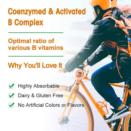 Catfit Compound Vitamin B Capsules B1 B2 B3 B5 B6 B7 B9 B12 Better Mood Assists Nervous System Health &Energy Support Supplement