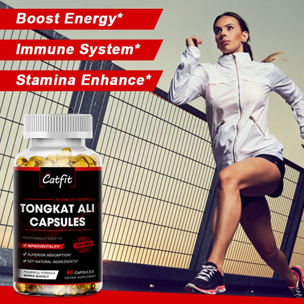 Catfit Powerful Tongkat Ali Capsules Anti-fatigue Contains Dietary Fiber Potency Kidney Health Male Energy Supplement For Men