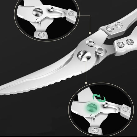 Chicken Bone Scissors Professional Upgraded Poultry Shears Cutter Stainless Steel Turkey Meat Fish Vegetables Kitchen Scissors