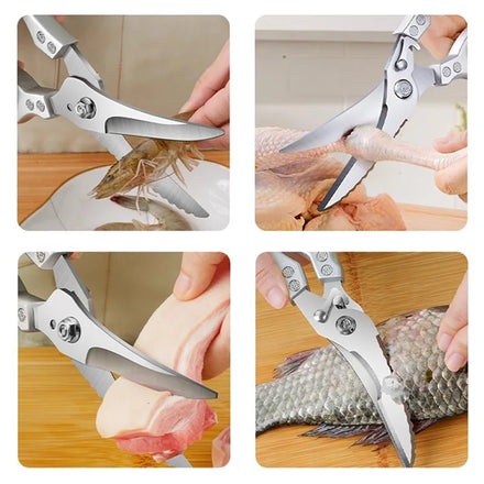 Chicken Bone Scissors Professional Upgraded Poultry Shears Cutter Stainless Steel Turkey Meat Fish Vegetables Kitchen Scissors