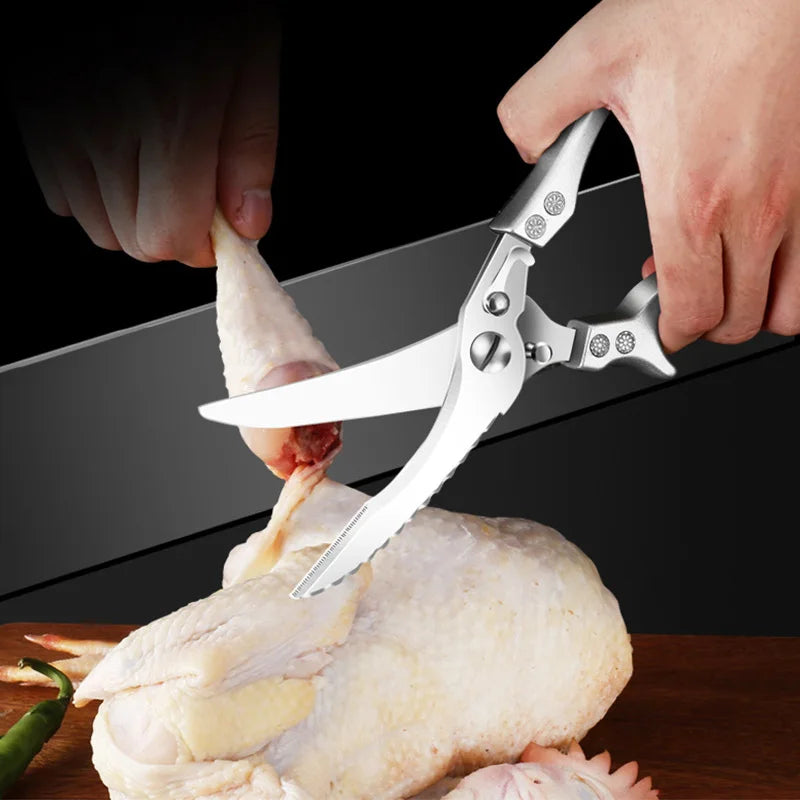 Chicken Bone Scissors Professional Upgraded Poultry Shears Cutter Stainless Steel Turkey Meat Fish Vegetables Kitchen Scissors