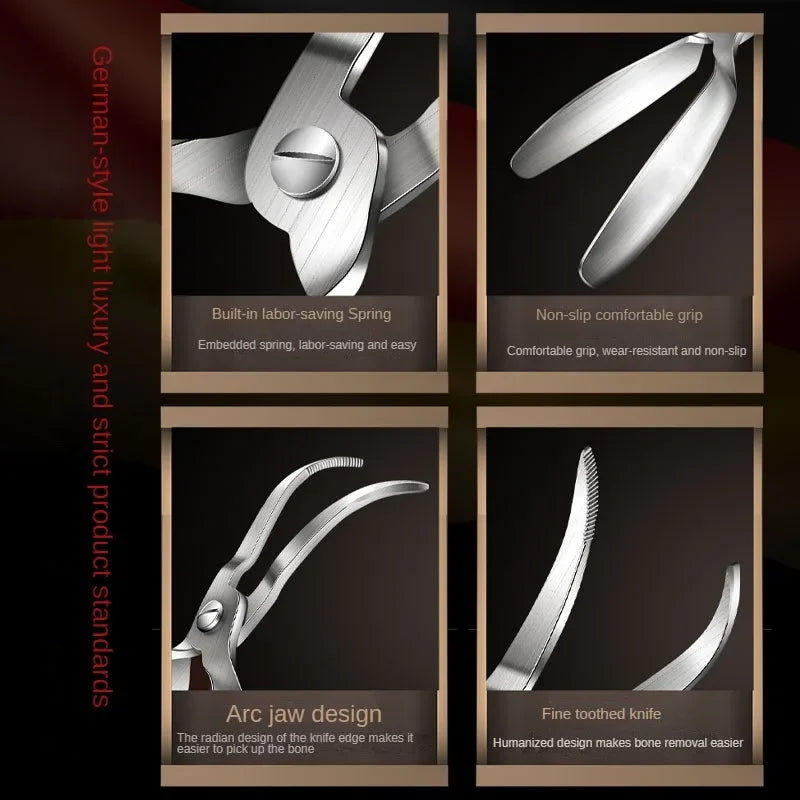 Chicken Claw Bone Removal Tool, Bone Removal Scissors Designed Ergonomically for Scraping Chicken Claws, Duck Claws, and Meat