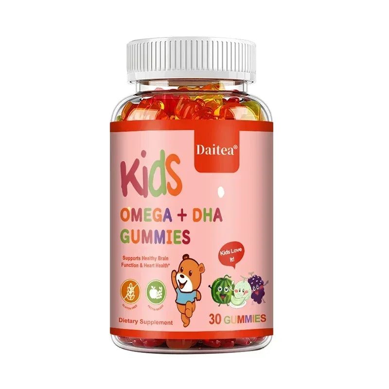 Children's Intelligence Supplement Gummies OMEGA + DHA Supports Attention, Memory and Nutrition, Brain Function Supplement