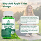 Chlorophyll Gummies-with ACV, Vitamin D3, C, E, B12 -Natural Deodorant, Energy Boost, Immune&Digestion Support, Vegan 60 Candies