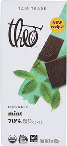 Chocolate Organic Mint Bar, 70% Dark Chocolate, USDA Certified Organic, Kosher, Fair Trade, Non-GMO, 3 Oz (Pack of 12) in Pakistan