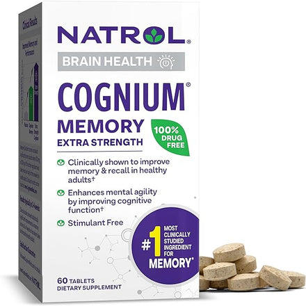 Cognium Memory Extra Strength Silk Protein Hydrolysate 200mg, Dietary Supplement for Brain Health and Memory Support, 60 Tablets, 30 Day Supply in Pakistan
