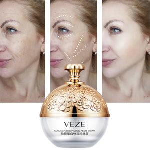 Collagen Bouncing Pearl Cream Anti Wrinkle Skin Whitening Oil Control Deep Water Supplement Anti-Aging Fade Fine Lines 30g in Pakistan