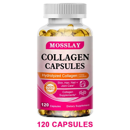 Collagen Capsules with Hyaluronic Acid and Vitamin C Complex, Skin Whitening Supplement