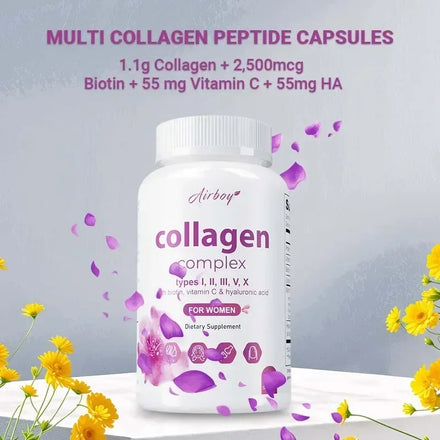 Collagen Complex – Nutritional Supplement That Helps Whiten & Brighten Skin, Joints, Nails, Hair Support, and Relieve Fine Lin