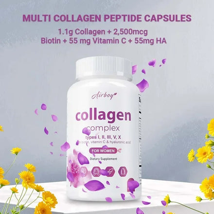 Collagen Complex – Nutritional Supplement That Helps Whiten & Brighten Skin, Joints, Nails, Hair Support, and Relieve Fine Lin