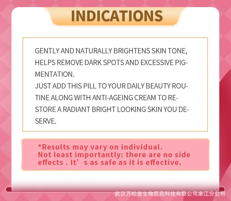 Collagen Lightening Sheet, 60 Pills, Lightening, For Skin
