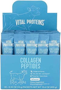 Collagen Peptides Powder Supplement (Type I, III) Travel Packs, Hydrolyzed Collagen for Skin Hair Nail Joint - Dairy & Gluten Free - 10g per Serving - Unflavored 30 ct per Box in Pakistan