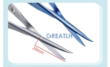 Conjunctival Scissors Blunt Curved Head Eye Micro Scissors Stainless Steel/ Titanium Ophthalmic Surgical Instruments 1pcs