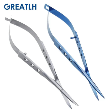 Conjunctival Scissors Blunt Curved Head Eye Micro Scissors Stainless Steel/ Titanium Ophthalmic Surgical Instruments 1pcs
