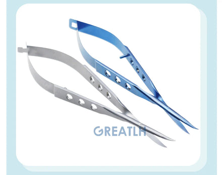 Conjunctival Scissors Blunt Curved Head Eye Micro Scissors Stainless Steel/ Titanium Ophthalmic Surgical Instruments 1pcs