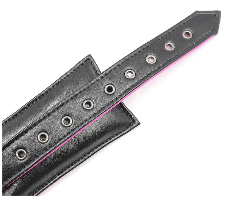 Couple Leather Bdsm Bondage Set 3pcs Restraints Collars Ankle Cuff Handcuffs For Bondage Set For Women Adults