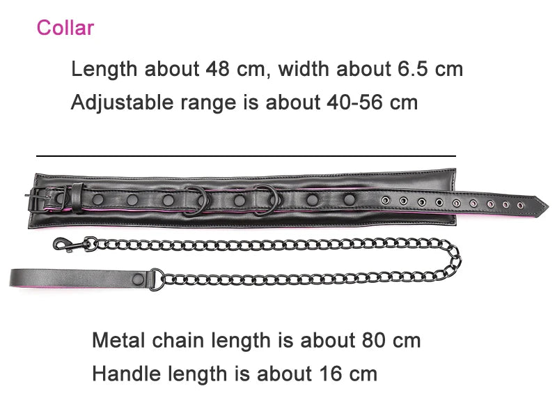 Couple Leather Bdsm Bondage Set 3pcs Restraints Collars Ankle Cuff Handcuffs For Bondage Set For Women Adults
