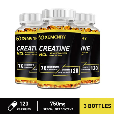 Creatine HCl - Boosts Energy Endurance and Muscle Mass for Improved Athletic Performance