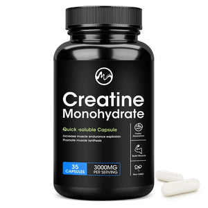 Creatine Monohydrate Capsules, Energy Performance Whey Proteins for Muscle Mass Workout Recovery  Men's Energy Supplement