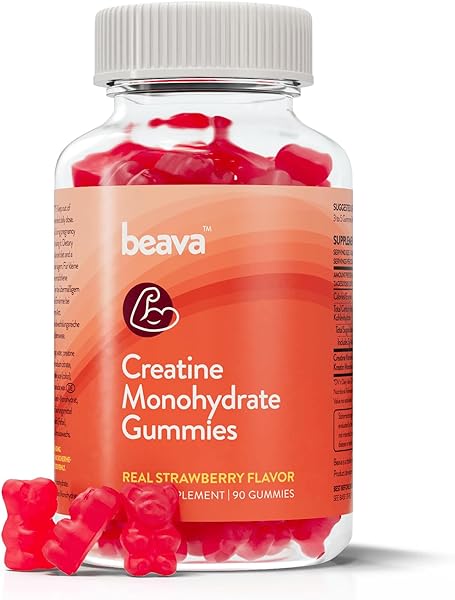 Creatine Monohydrate Gummies - 30 Servings - Vegan Creatine Chews for Muscle Growth, Muscle Recovery, Workout Recovery, Anaerobic Endurance - No Loading Phase - No Bloating - Strawberry - Low Sugar in Pakistan in Pakistan