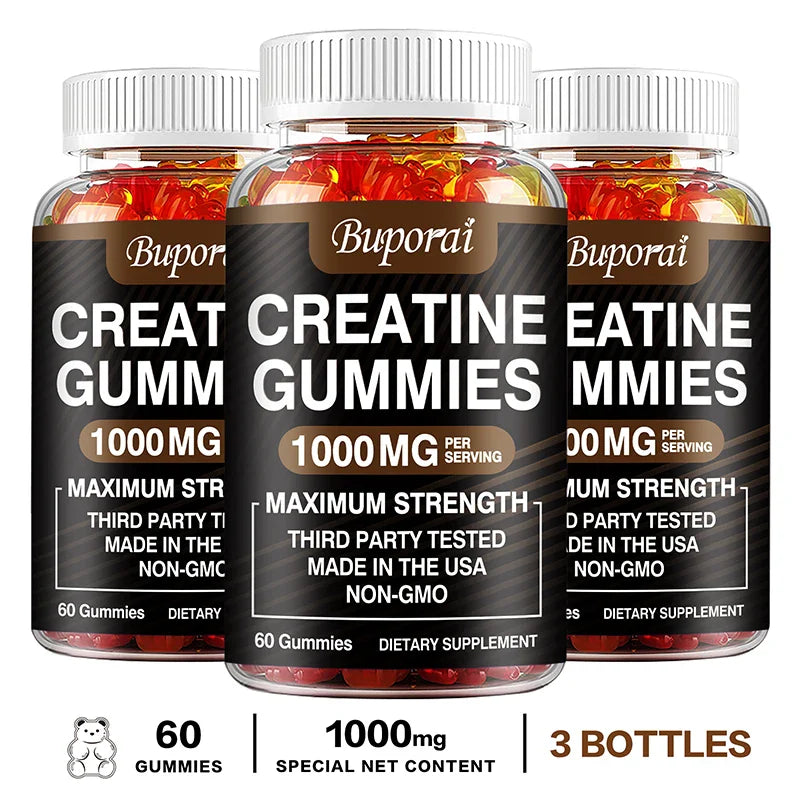 Creatine Monohydrate Gummies - Pre/post Workout, Fitness, Strength, Muscle Building Provide Energy Supplements