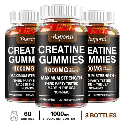 Creatine Monohydrate Gummies - Pre/post Workout, Fitness, Strength, Muscle Building Provide Energy Supplements