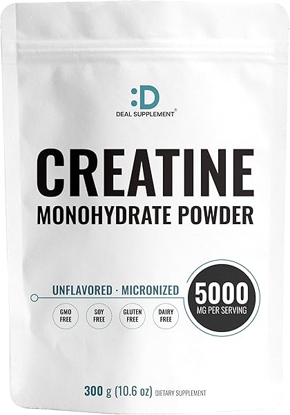 Creatine Monohydrate Powder 300 Grams (60 Servings), Unflavored | Pure | Micronized Creatine Powder, 5000mg(5g) Per Serving, 2 Month Supply, Vegan | Keto, Non-GMO, No Filler, No Additives in Pakistan in Pakistan
