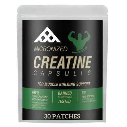Creatine Monohydrate Transdermal Patches For Muscle Growth, Increased Strength, Enhanced Energy Output 30 Patches