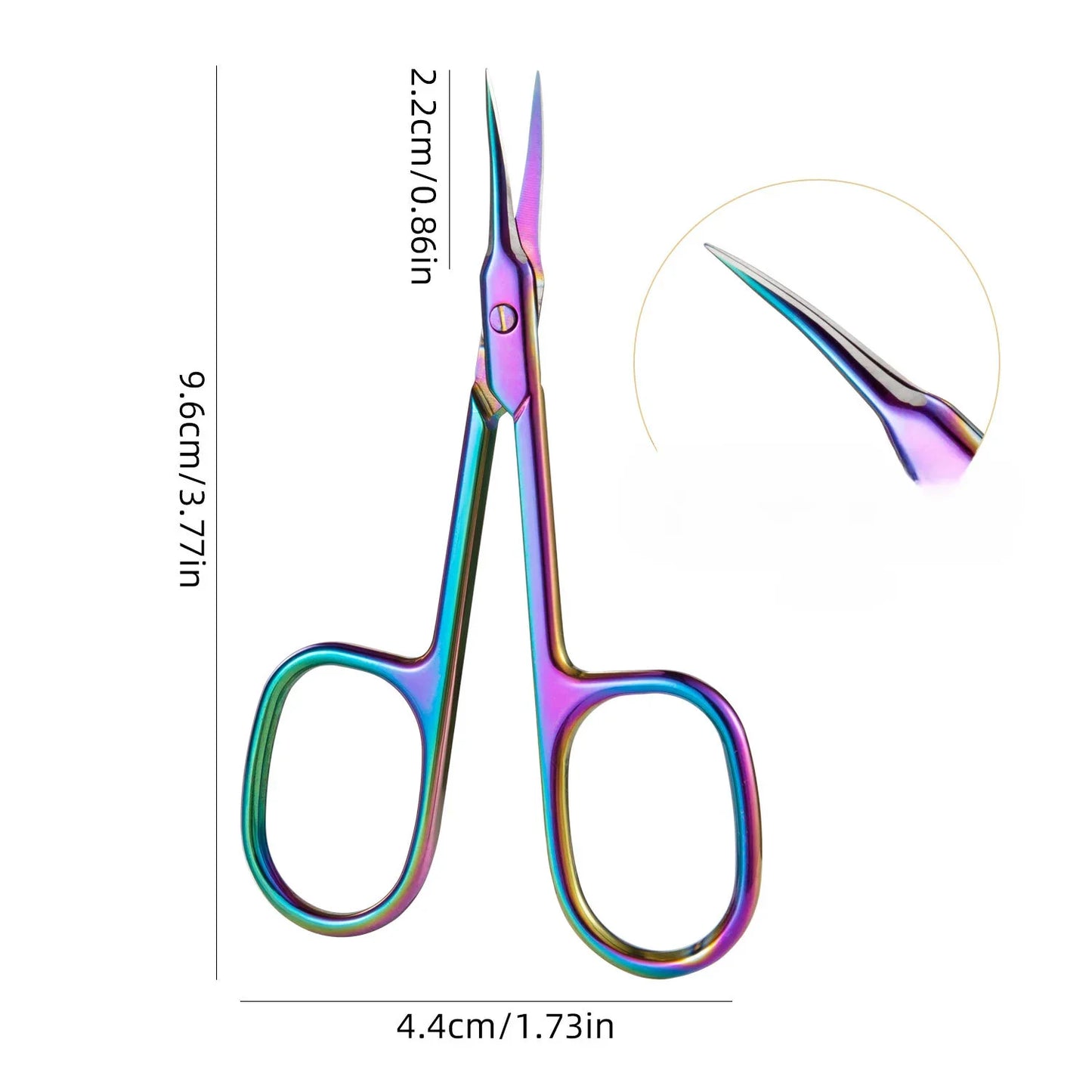 Cuticle Scissors Extra Fine Cuticle Trimmer for Manicure and Pedicure Curve Blade Precise Pointed Tip Grooming Kit for Nail Art