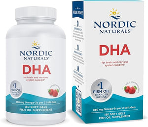 DHA, Strawberry - 180 Soft Gels - 830 mg Omega-3 - High-Intensity DHA Formula for Brain & Nervous System Support - Non-GMO - 90 Servings in Pakistan