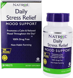 Daily Stress Relief Mood Support Time Release Tablets, Promotes a Calm and Relaxed Mood, Controlled Release, Dietary Supplement, Drug Free, 100mg, 30 Tablets in Pakistan