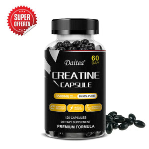 Daitea Creatine Monohydrate - Supports muscle, energy and cognitive function, increases lean muscle mass - Gluten Free