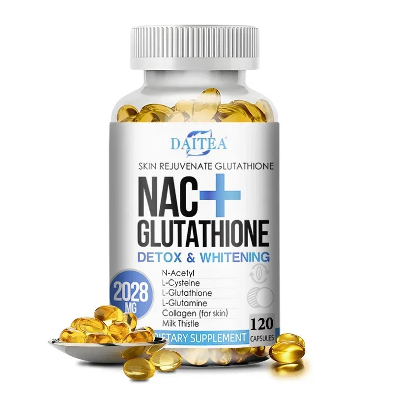 Daitea Glutathione Protein Capsules, Beautiful Skin, Antioxidant Supplement, Healthy Skin Care, Hair, Nails, Immune Support