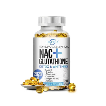 Daitea Glutathione Protein Capsules, Beautiful Skin, Antioxidant Supplement, Healthy Skin Care, Hair, Nails, Immune Support