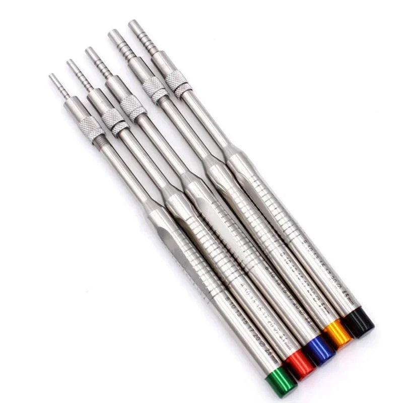 Dental 5Pc bend Implant Osteotome Instrument Mandibular Sinus Elevator Tool Concave Tips Sinus Lifting Device  Bone Extruder