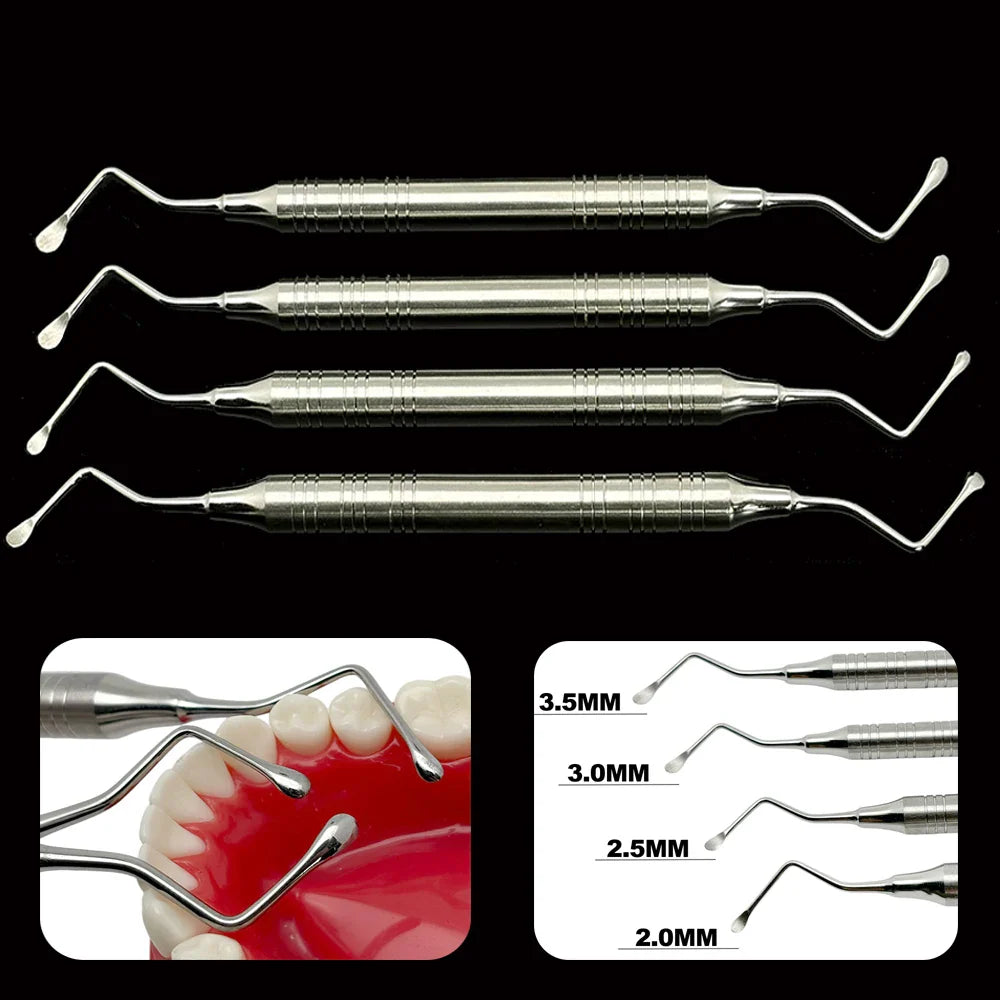 Dental Curette Jagged Curettes Kit High quality stainless steel Dental Scaler Double 2MM/2.5MM/3MM/3.5MM