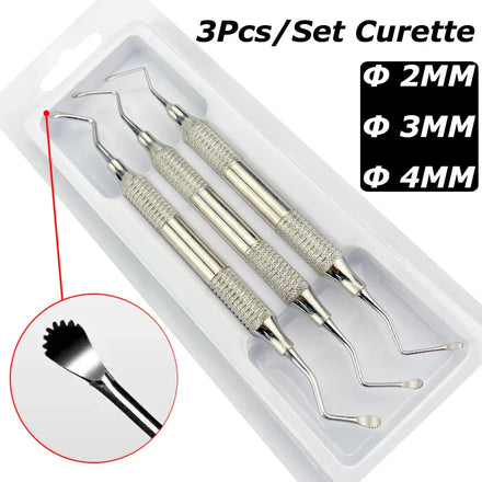 Dental Curette Scaler Jagged Curettes Dental Scaler Gracey Bone Curette Implant Stainless Steel Dentist Tools