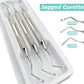 Dental Curette Scaler Jagged Curettes Dental Scaler Gracey Bone Curette Implant Stainless Steel Dentist Tools